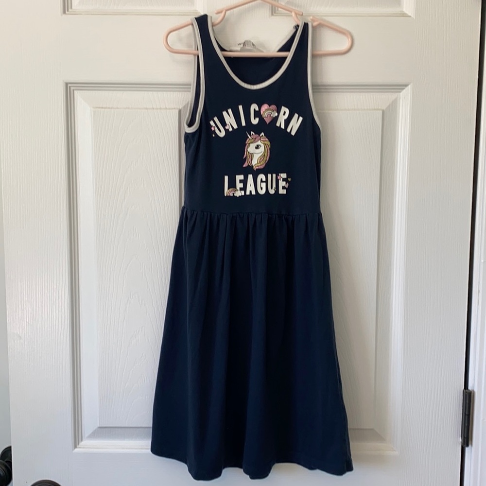 H&M Kids “Unicorn League” Graphic Dress, Size 6/8